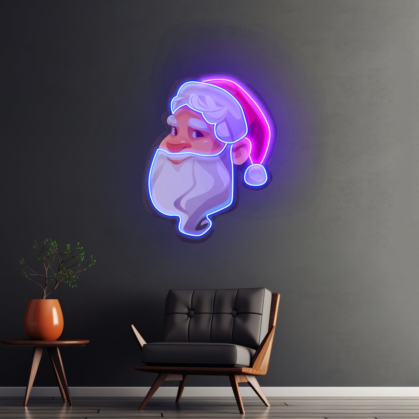 Big Beard Santa Neon Sign Neon Artwork For Sale