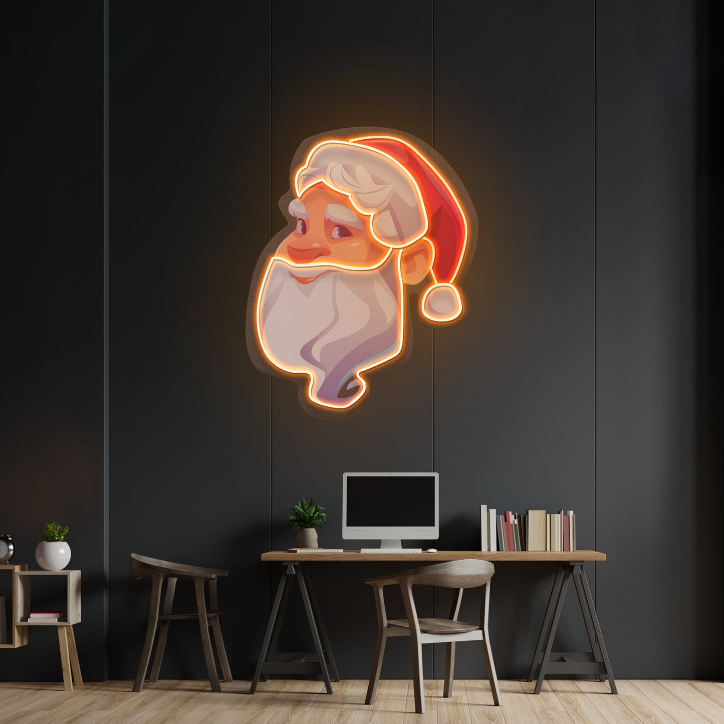 Big Beard Santa Neon Sign Neon Artwork For Sale