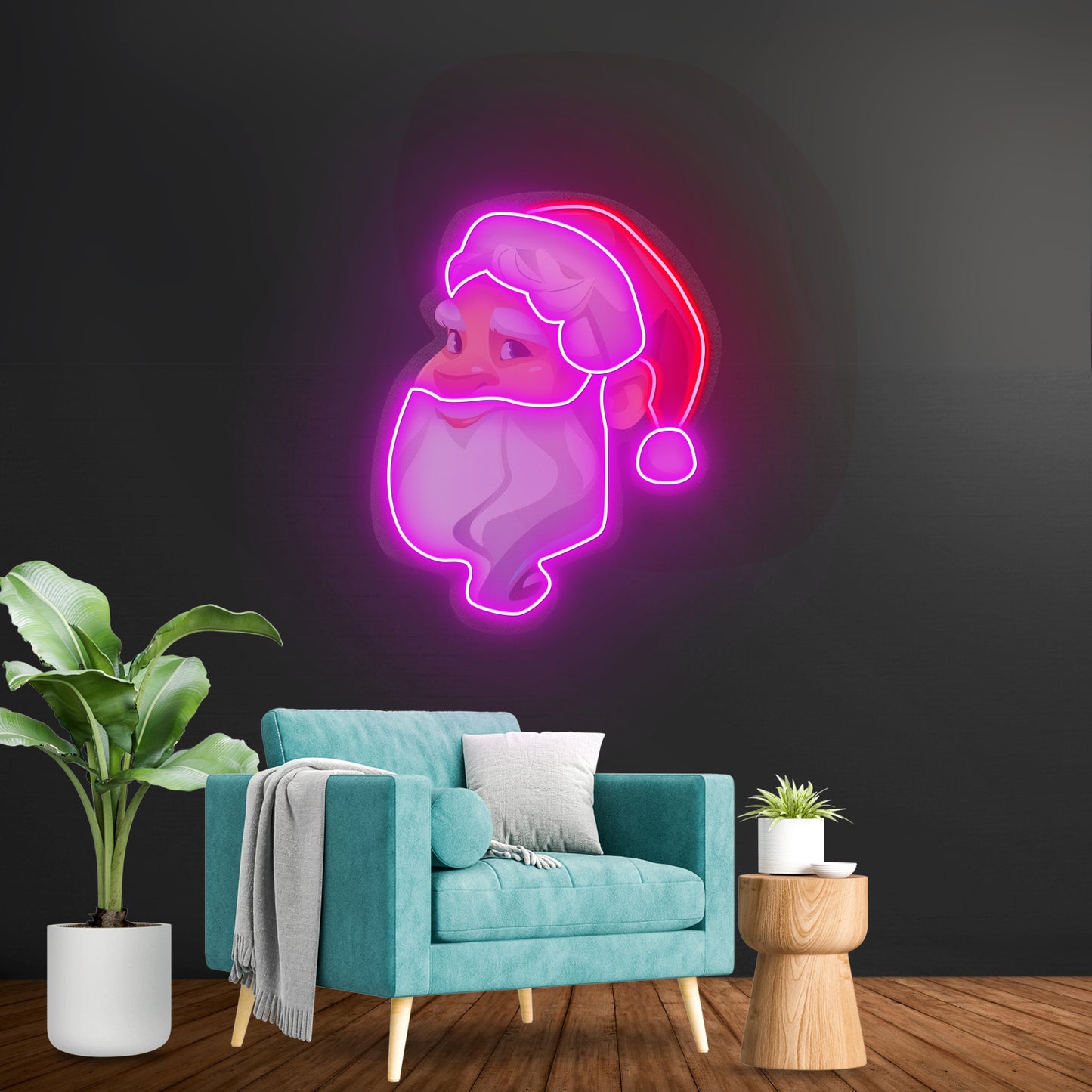 Big Beard Santa Neon Sign Neon Artwork For Sale