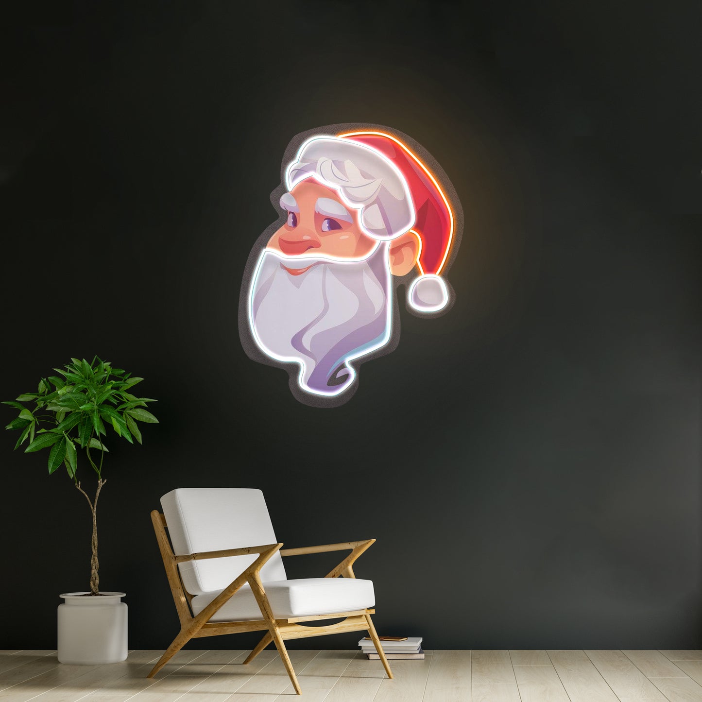 Big Beard Santa Neon Sign Neon Artwork For Sale