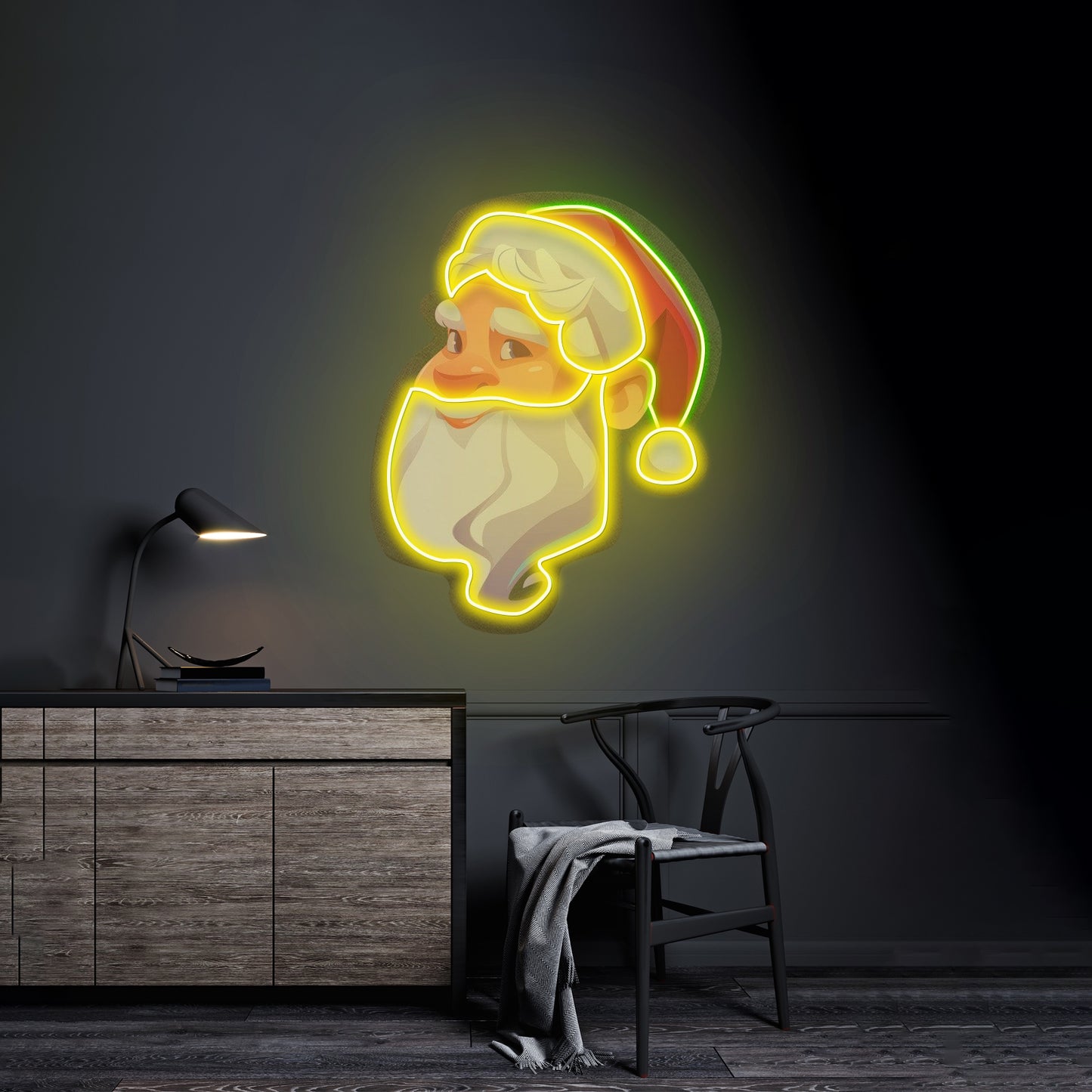 Big Beard Santa Neon Sign Neon Artwork For Sale