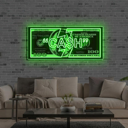 Big Benjamin Cash Bolt Led Neon Sign For Trendy Bar Decor | Shineneon