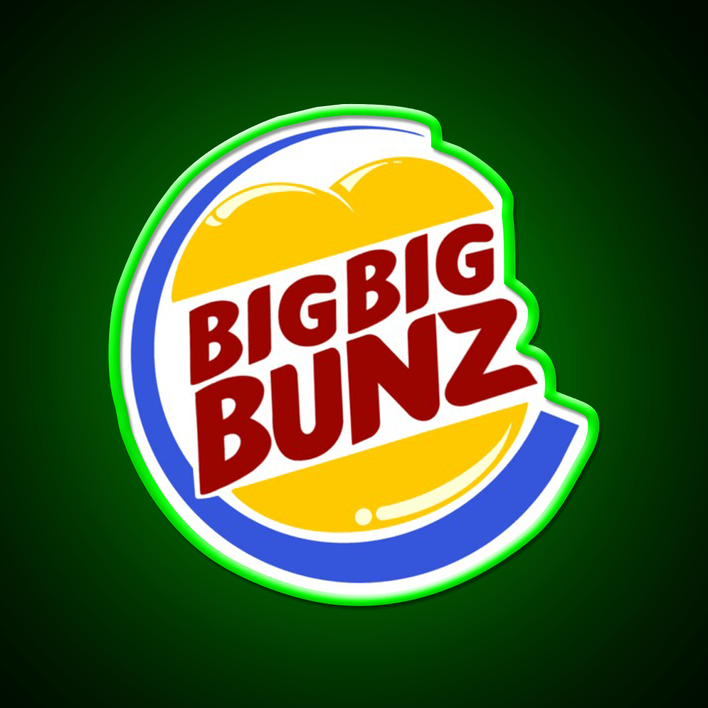 Big Big Bunz Fast Food Led Neon Sign For Burger Place Rgb Color - Shineneon