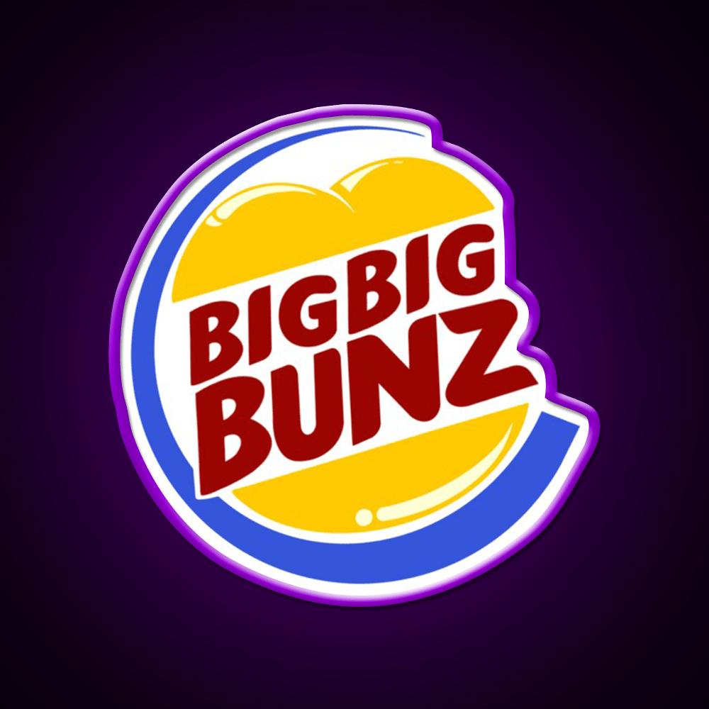Big Big Bunz Fast Food Led Neon Sign For Burger Place Rgb Color - Shineneon
