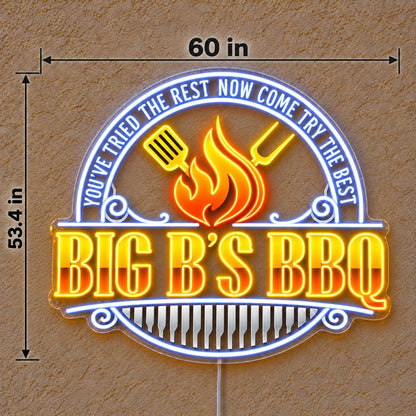 Big B'S Bbq Custom LED Neon Sign Waterproof - Shineneon