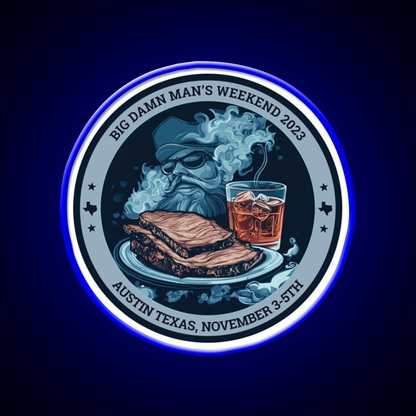 Big Damn Mans Weekend Whiskey Drink Bar Led Neon Sign Rgb Color