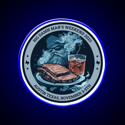 Big Damn Mans Weekend Whiskey Drink Bar Led Neon Sign Rgb Color - Shineneon