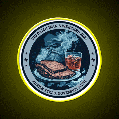 Big Damn Mans Weekend Whiskey Drink Bar Led Neon Sign Rgb Color