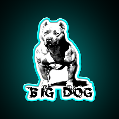 Big Dog Pitbull Muscles Gym Fitness Led Neon Sign Rgb Color