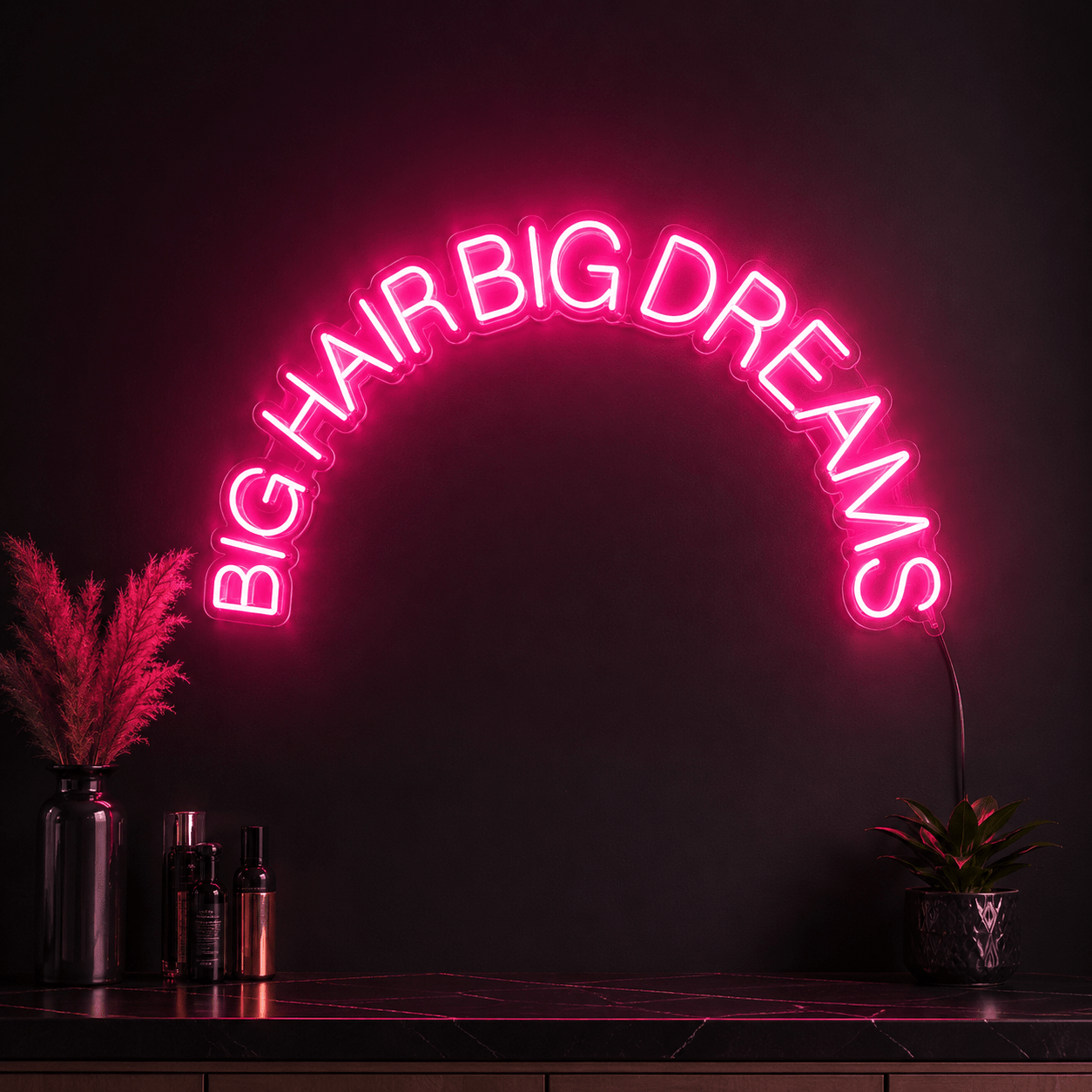 Big Hair Big Dreams LED Neon Sign Wall Neon Sign - Shineneon