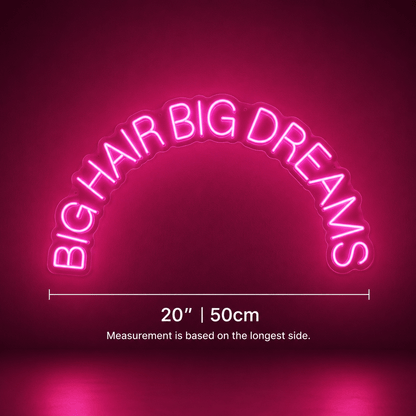Big Hair Big Dreams LED Neon Sign Wall Neon Sign - Shineneon