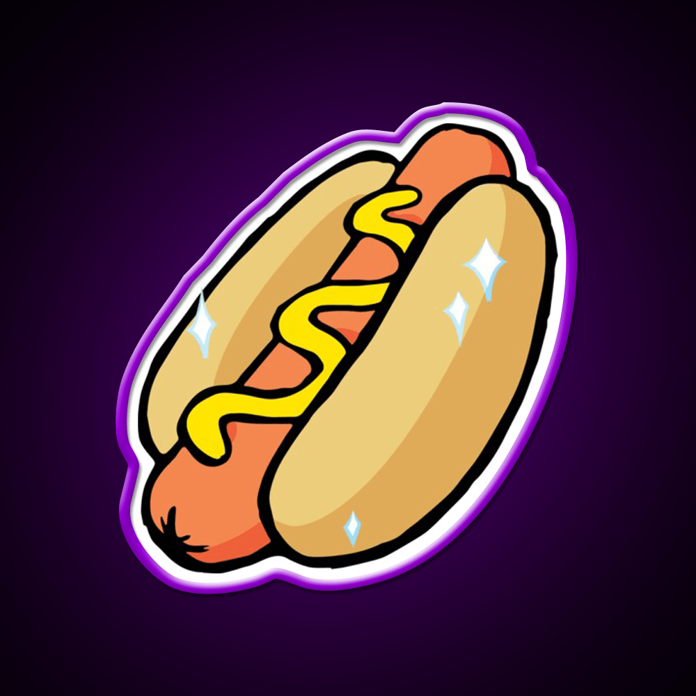 Big Hot Dog Fast Food Led Neon Sign For Burger Place Rgb Color - Shineneon