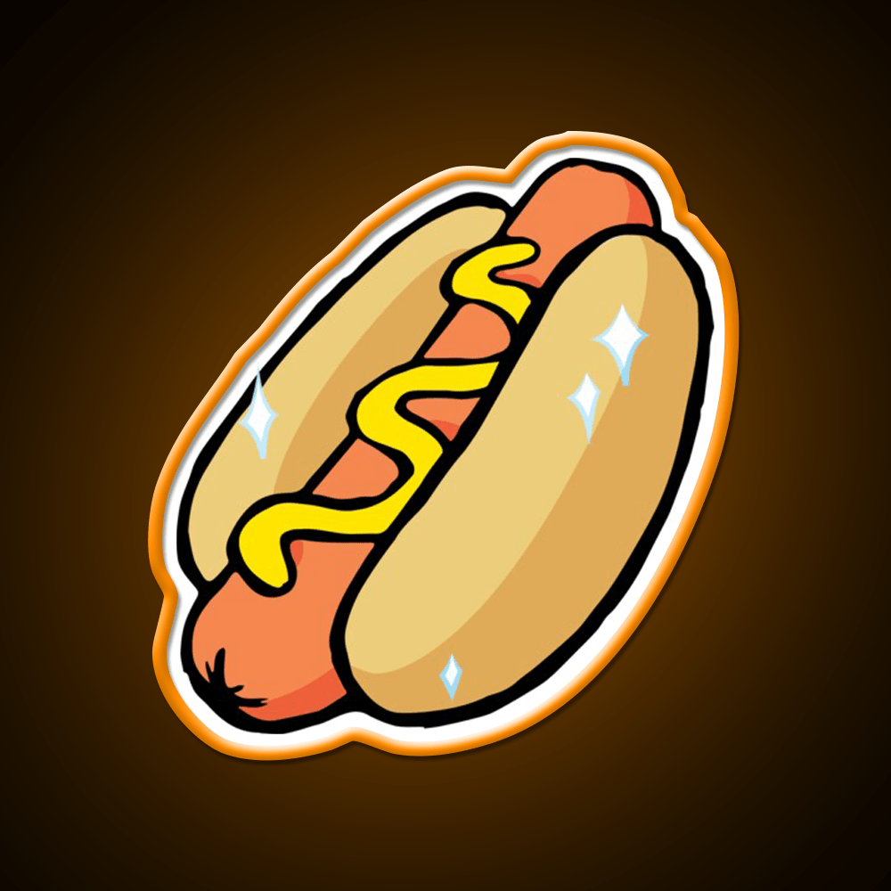 Big Hot Dog Fast Food Led Neon Sign For Burger Place Rgb Color - Shineneon
