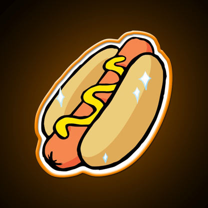 Big Hot Dog Fast Food Led Neon Sign For Burger Place Rgb Color - Shineneon