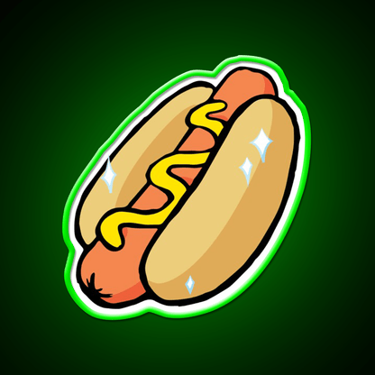 Big Hot Dog Fast Food Led Neon Sign For Burger Place Rgb Color - Shineneon
