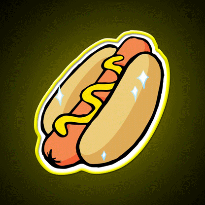 Big Hot Dog Fast Food Led Neon Sign For Burger Place Rgb Color - Custom LED neon sign front view