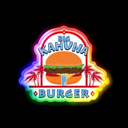 Big Kahuna Burger Fast Food Led Neon Sign For Burger Place Rgb Color - LED neon sign close-up detail