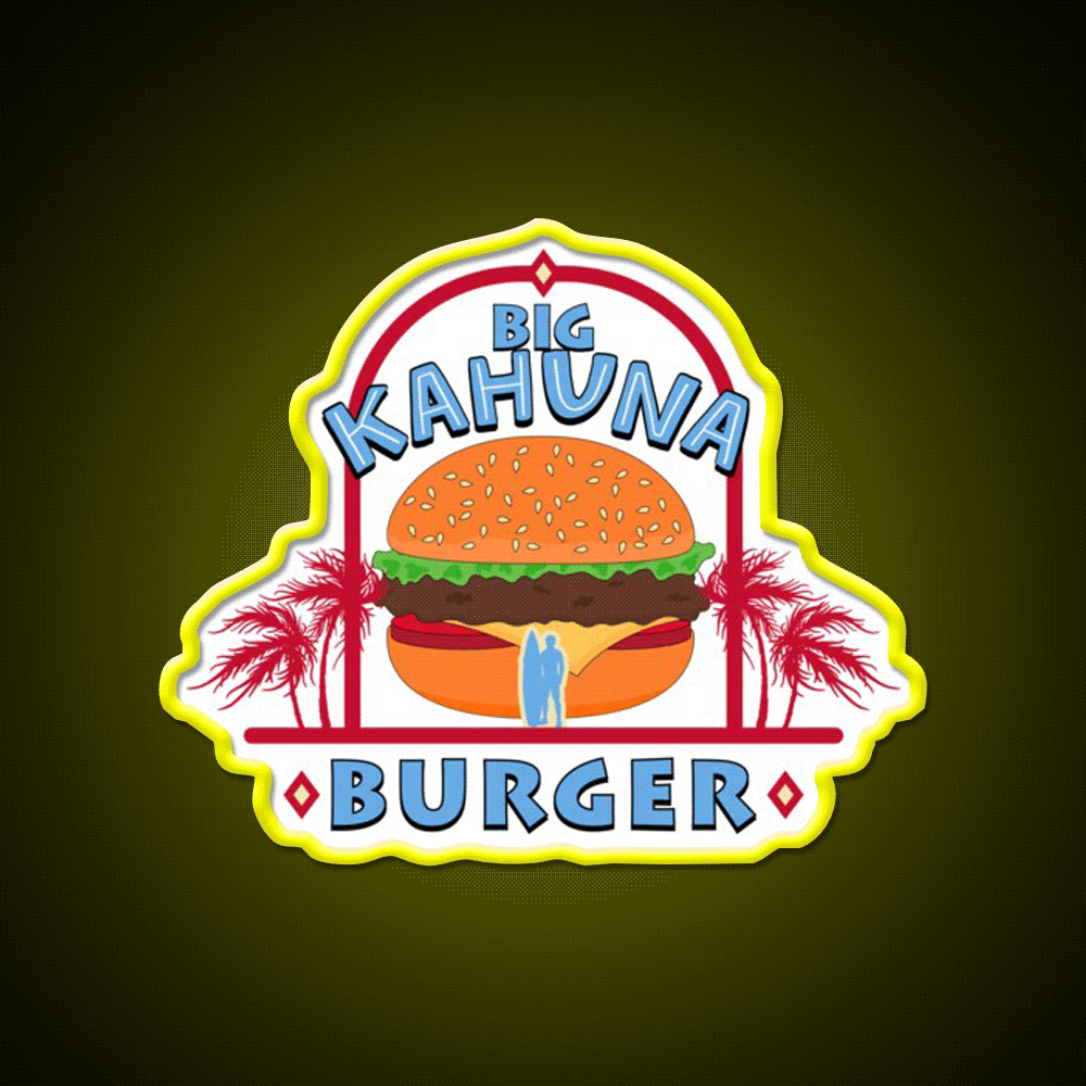 Big Kahuna Burger Fast Food Led Neon Sign For Burger Place Rgb Color - Custom LED neon sign front view