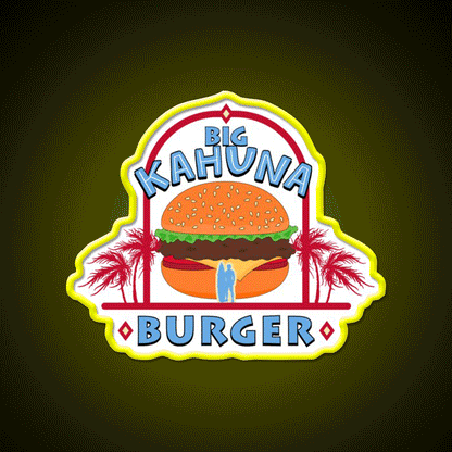 Big Kahuna Burger Fast Food Led Neon Sign For Burger Place Rgb Color - Custom LED neon sign front view