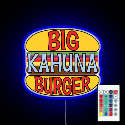 Big Kahuna Burger Rgb Led Neon Sign Pop Wall Art