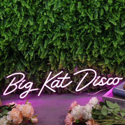 Big Kat Disco Purple Led Neon Sign - Shineneon