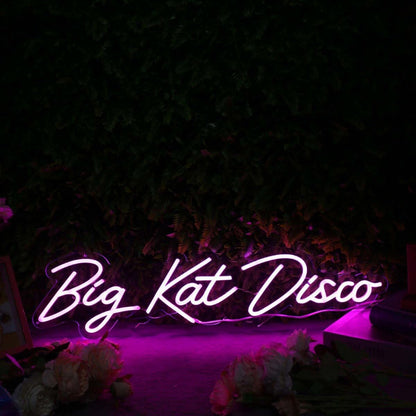 Big Kat Disco Purple Led Neon Sign - Shineneon