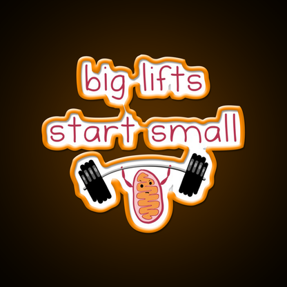 Big Lifts Start Small Gym Fitness Led Neon Sign Rgb Color