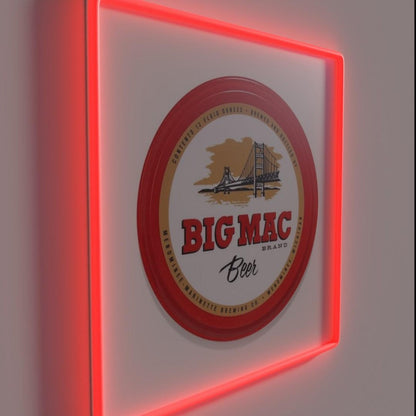 Big Mac Beer Rgb Led Neon Sign - LED neon sign close-up detail