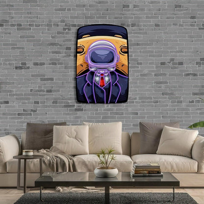 Big Man Moon Purple-White Astronaut Led Neon Sign For Urban Street Art Decor | Shineneon