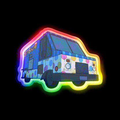 Big Top Van Truck Fast Food Led Neon Sign For Burger Place Rgb Color - LED neon sign close-up detail