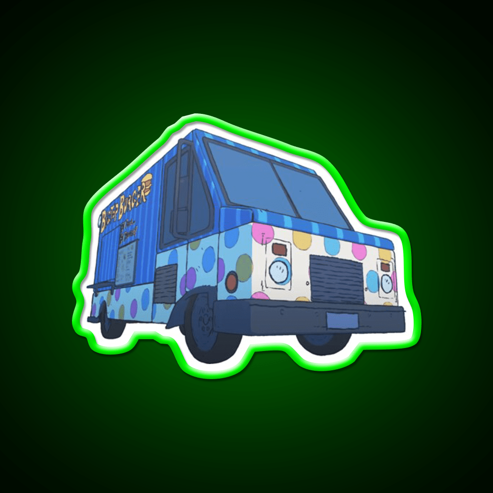 Big Top Van Truck Fast Food Led Neon Sign For Burger Place Rgb Color - Shineneon