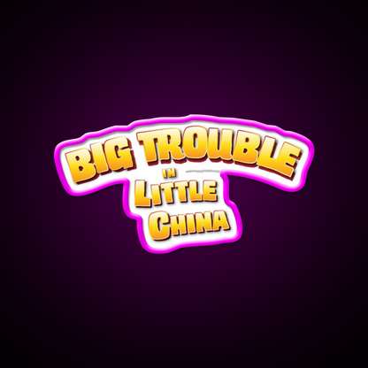 Big Trouble In Little China Asian Cultural Led Neon Sign Rgb Color - Neon sign mounted on wall in room