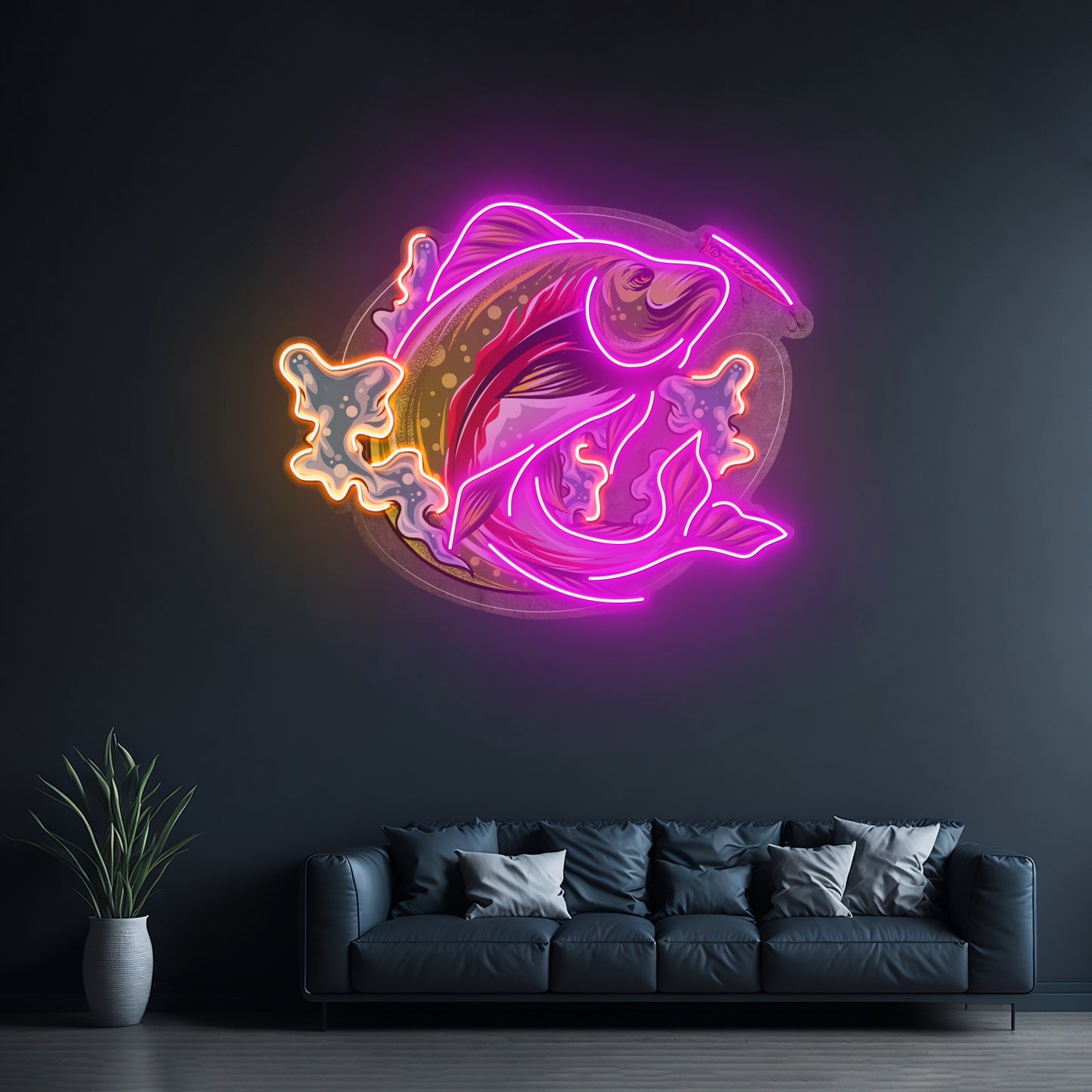 Big Wave Fishing Led Neon Sign Light Custom Led Signs