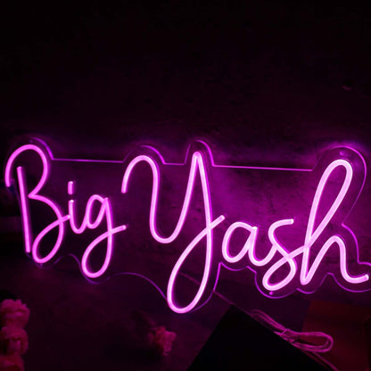 Big Yash Pink Led Neon Sign - Shineneon