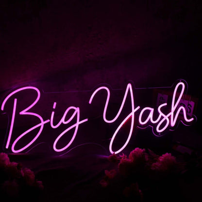 Big Yash Pink Led Neon Sign - Shineneon