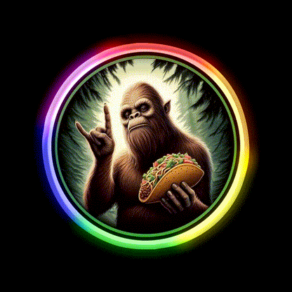 Bigfoot And Taco Led Neon Sign Mexican Food Sign Rgb Color - LED neon sign close-up detail