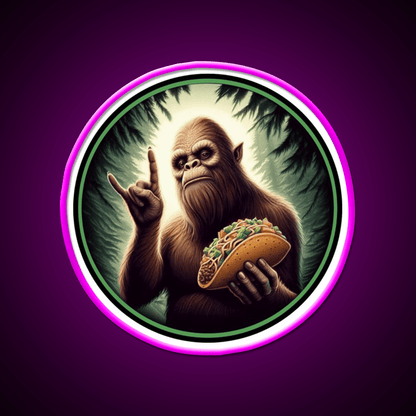 Bigfoot And Taco Led Neon Sign Mexican Food Sign Rgb Color - Shineneon
