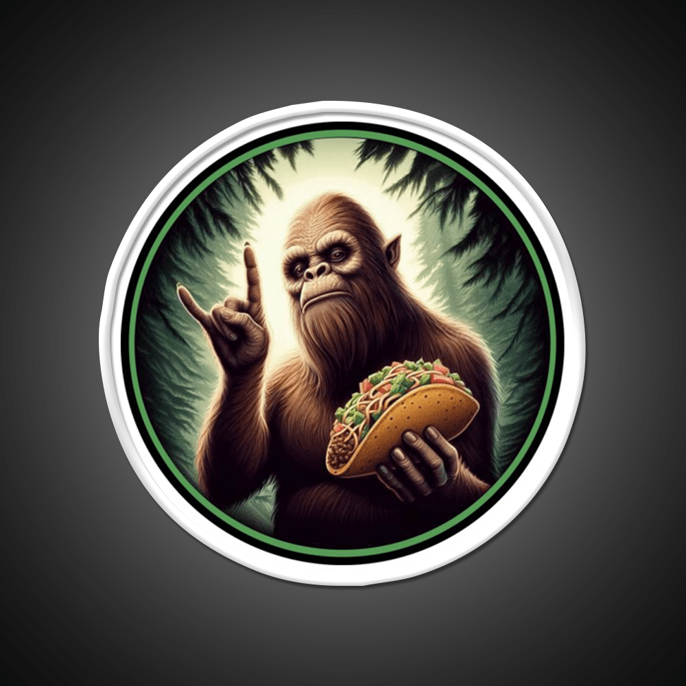 Bigfoot And Taco Led Neon Sign Mexican Food Sign Rgb Color - Shineneon