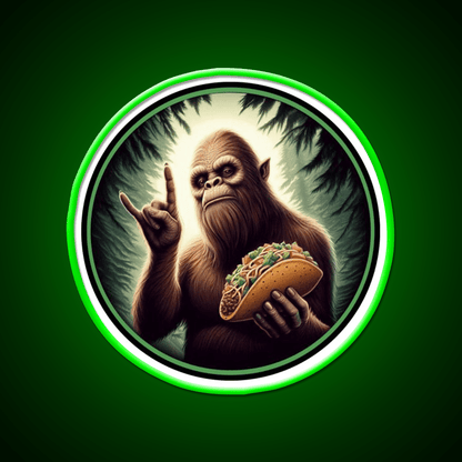 Bigfoot And Taco Led Neon Sign Mexican Food Sign Rgb Color - Shineneon