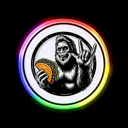 Bigfoot And Tacos Number 3 Taco Led Neon Sign Mexican Food Sign Rgb Color - LED neon sign close-up detail