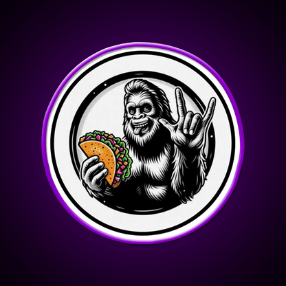 Bigfoot And Tacos Number 3 Taco Led Neon Sign Mexican Food Sign Rgb Color - Shineneon
