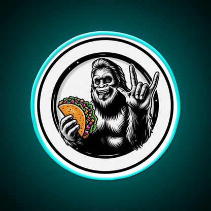 Bigfoot And Tacos Number 3 Taco Led Neon Sign Mexican Food Sign Rgb Color - Shineneon