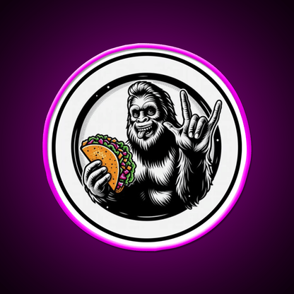 Bigfoot And Tacos Number 3 Taco Led Neon Sign Mexican Food Sign Rgb Color - Shineneon