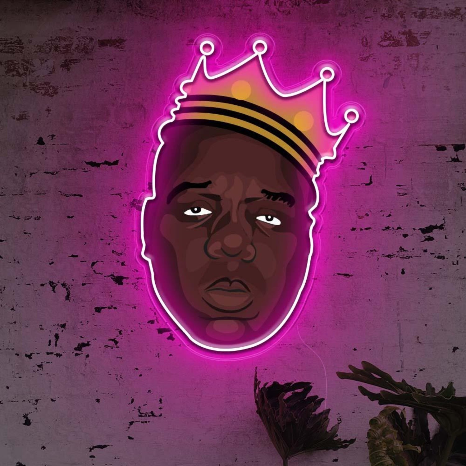 Biggie Crown Led Neon Sign For Retro Industrial Wall Art | Shineneon
