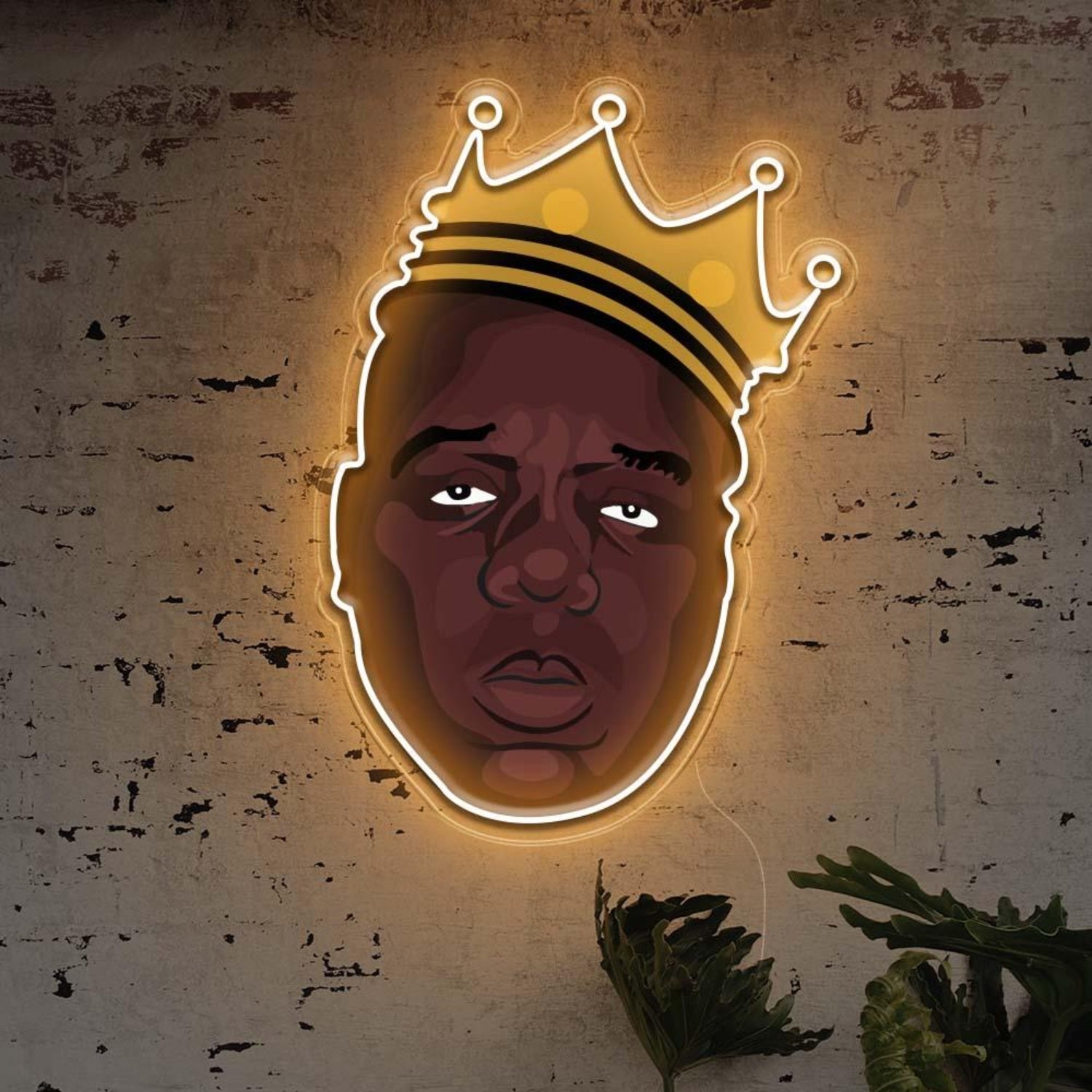 Biggie Crown Led Neon Sign For Retro Industrial Wall Art | Shineneon