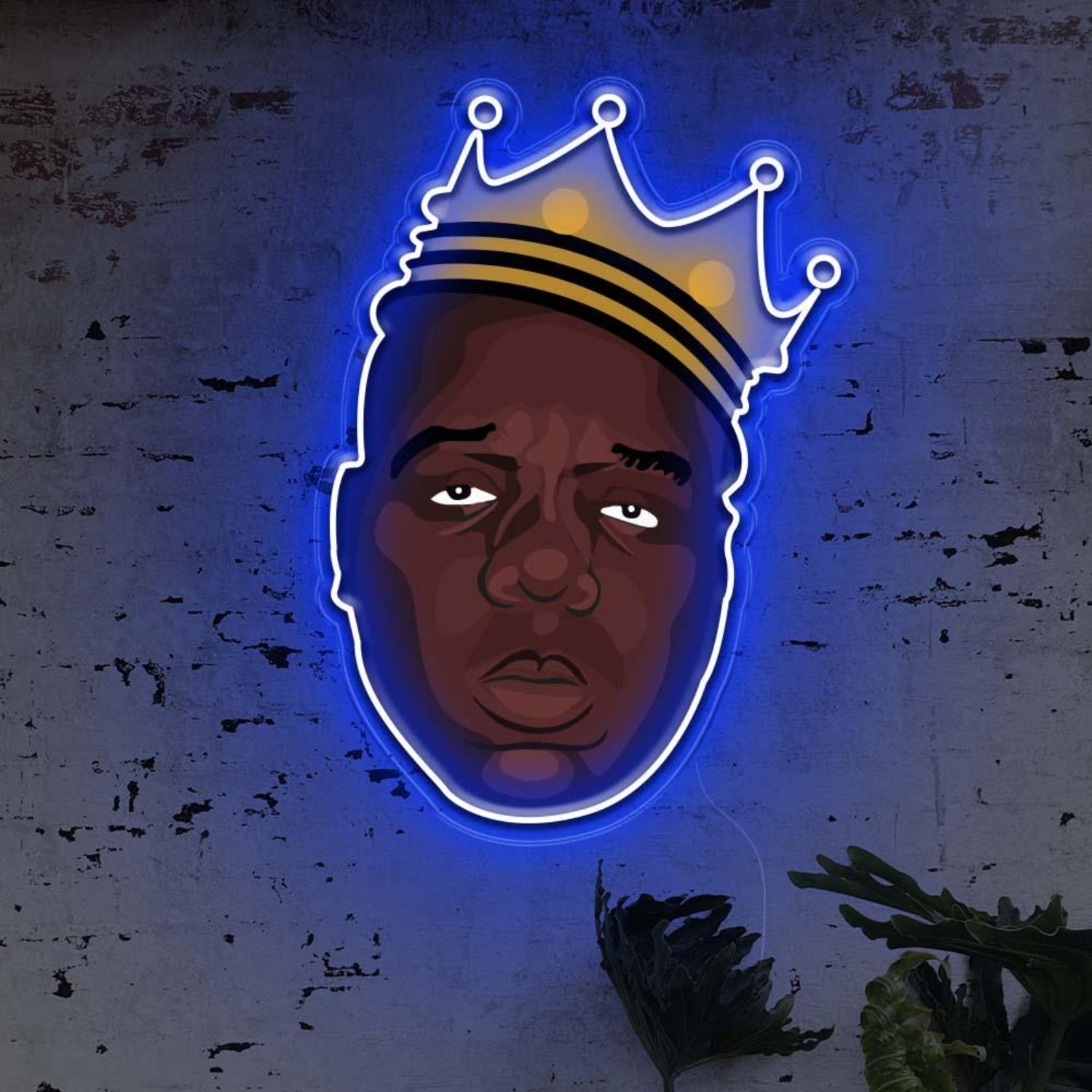 Biggie Crown Led Neon Sign For Retro Industrial Wall Art | Shineneon