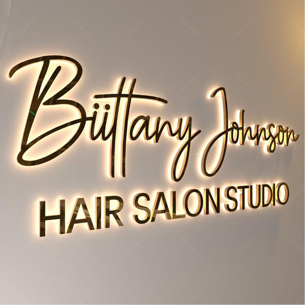 Biittany Johnson Studio 3D Backlit Channel Letters Led Light Sign - Shineneon