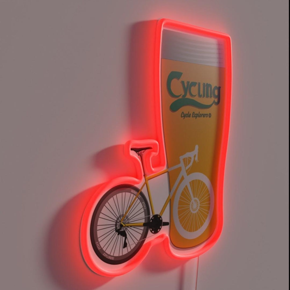 Bike And Brew Rgb Led Neon Sign - LED neon sign close-up detail