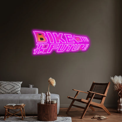 Bike To The Future Artwork Led Neon Sign - Shineneon