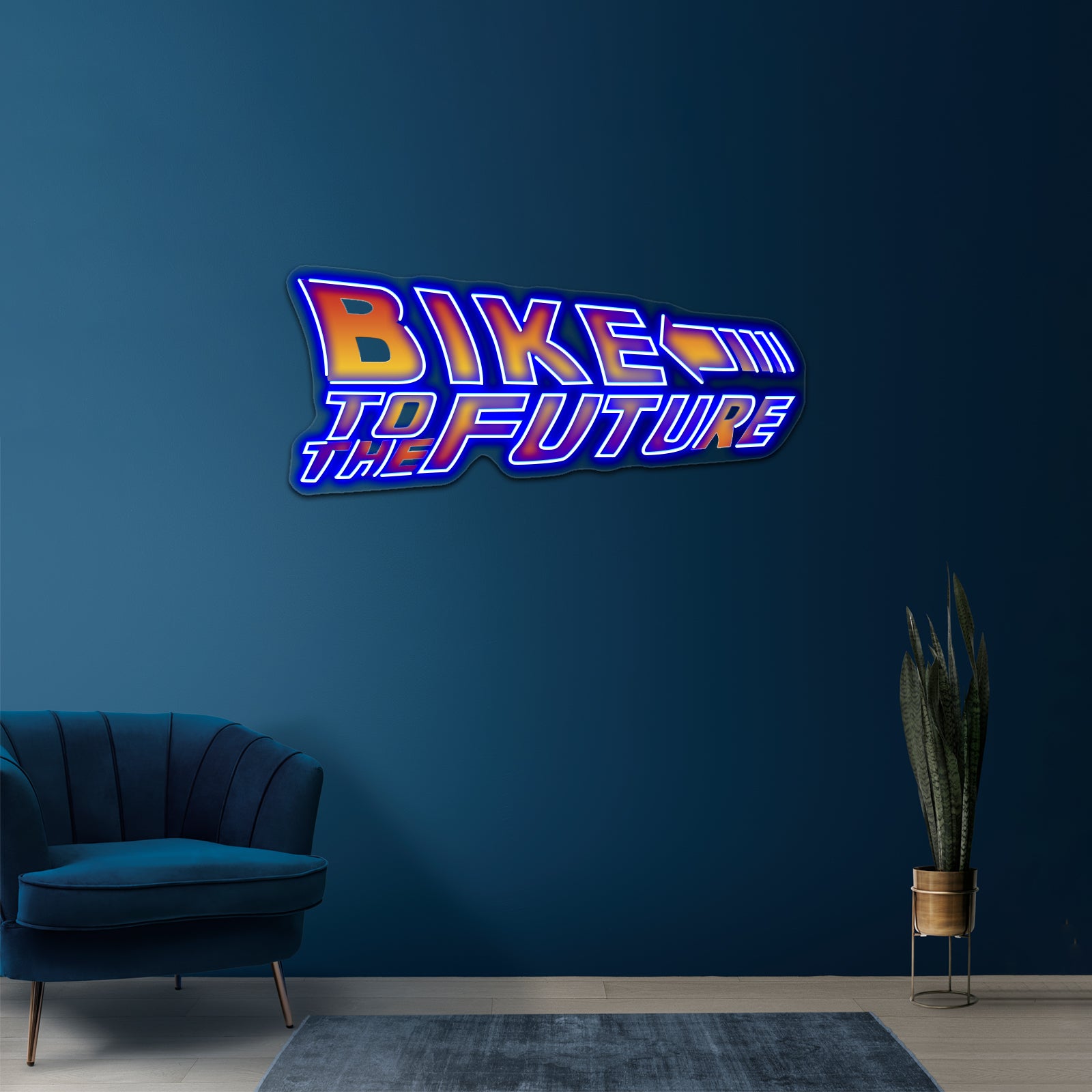 Bike To The Future Artwork Led Neon Sign